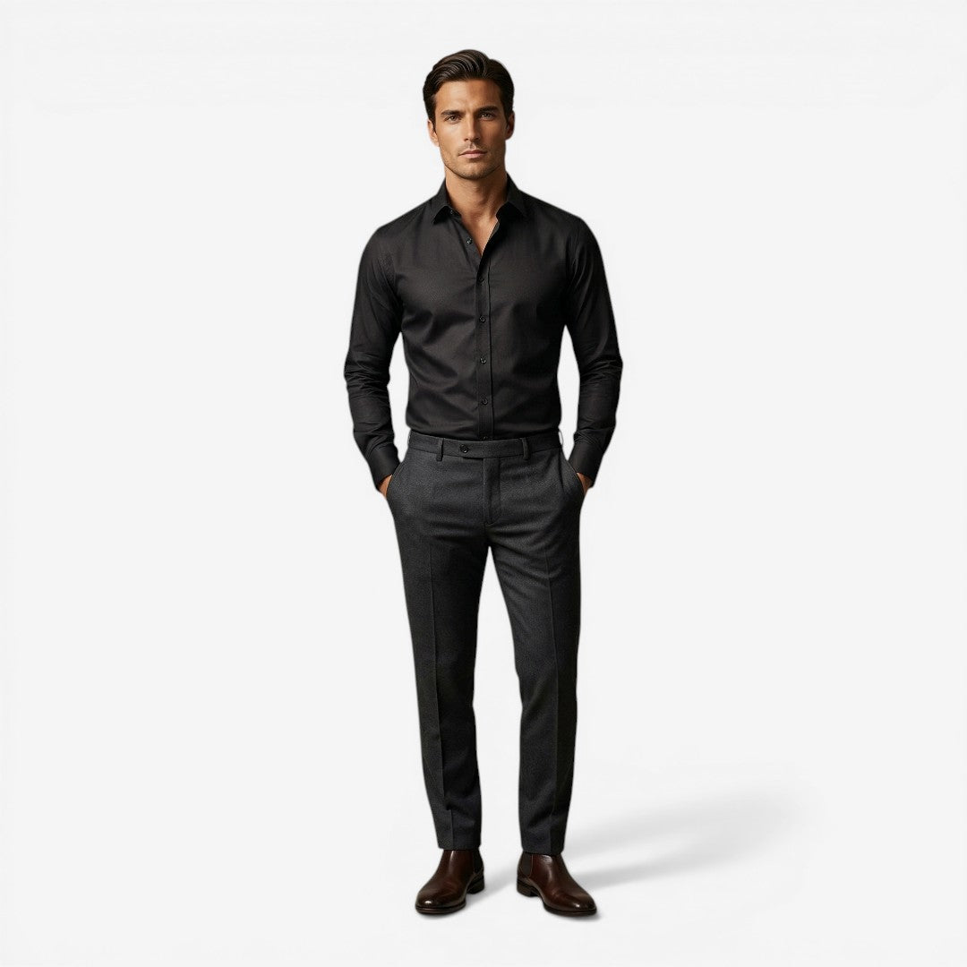 Men’s Formal Shirt Long Sleeve Slim Fit Office Ready Style