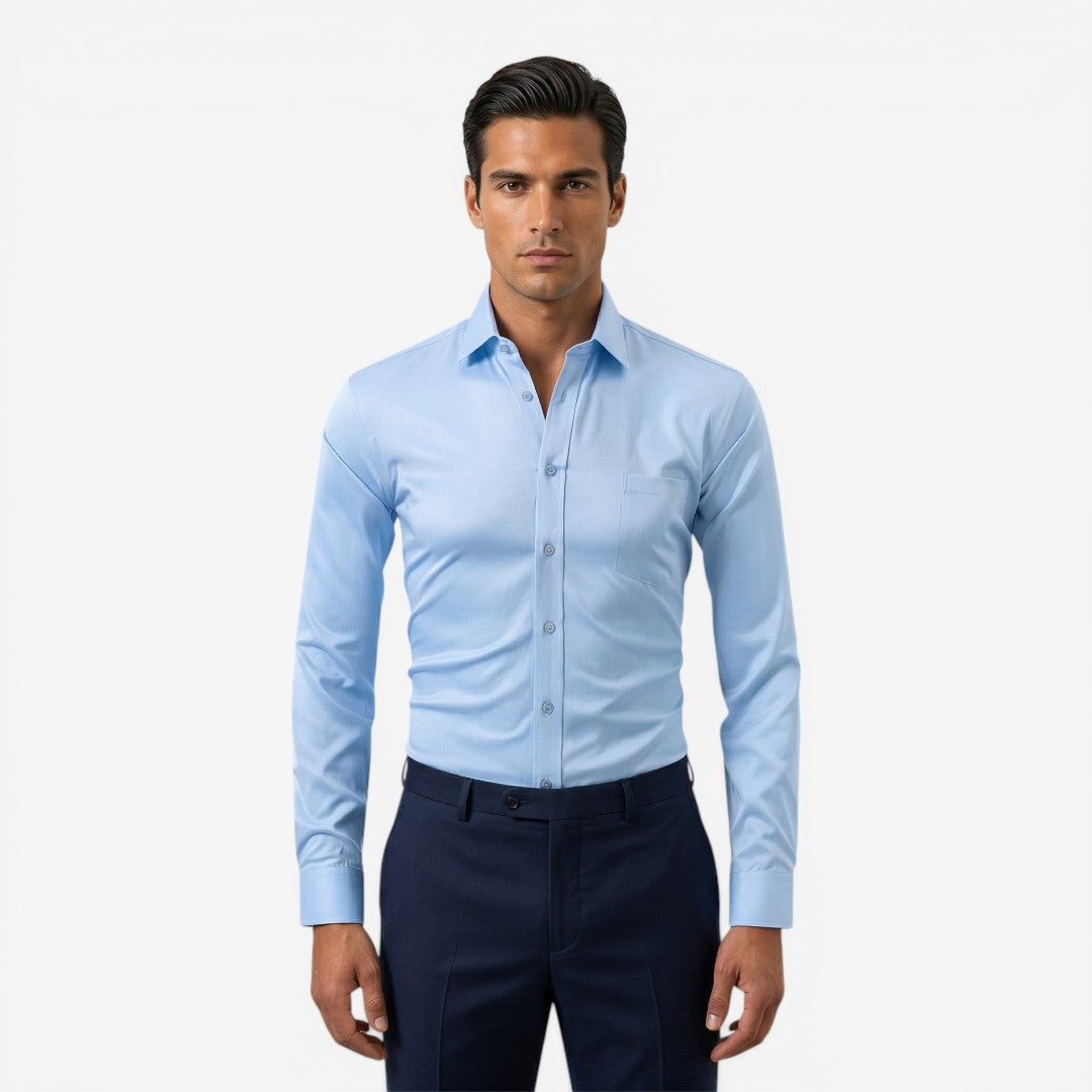 Men’s Formal Shirt Long Sleeve Slim Fit Office Ready Style
