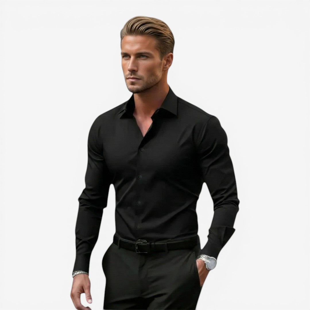 Joneex | Men’s Long Sleeve Formal Shirt Cotton Slim Fit Office Wear