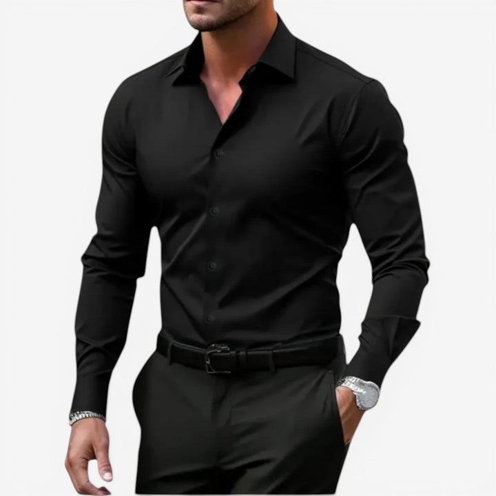 Joneex | Men’s Long Sleeve Formal Shirt Cotton Slim Fit Office Wear