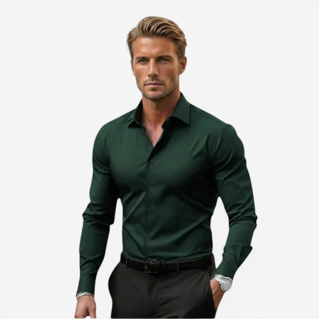 Joneex | Men’s Long Sleeve Formal Shirt Cotton Slim Fit Office Wear
