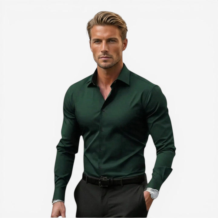 Joneex | Men’s Long Sleeve Formal Shirt Cotton Slim Fit Office Wear