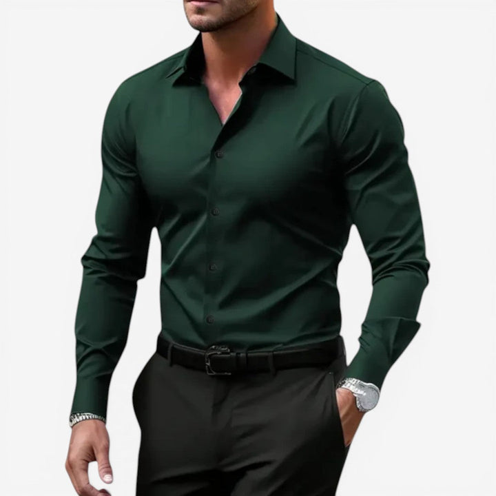 Joneex | Men’s Long Sleeve Formal Shirt Cotton Slim Fit Office Wear