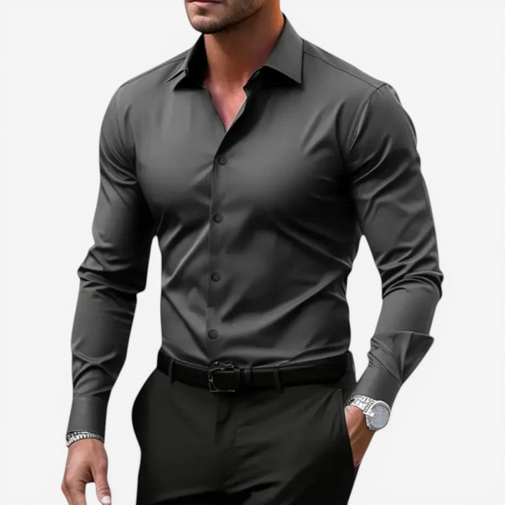 Joneex | Men’s Long Sleeve Formal Shirt Cotton Slim Fit Office Wear