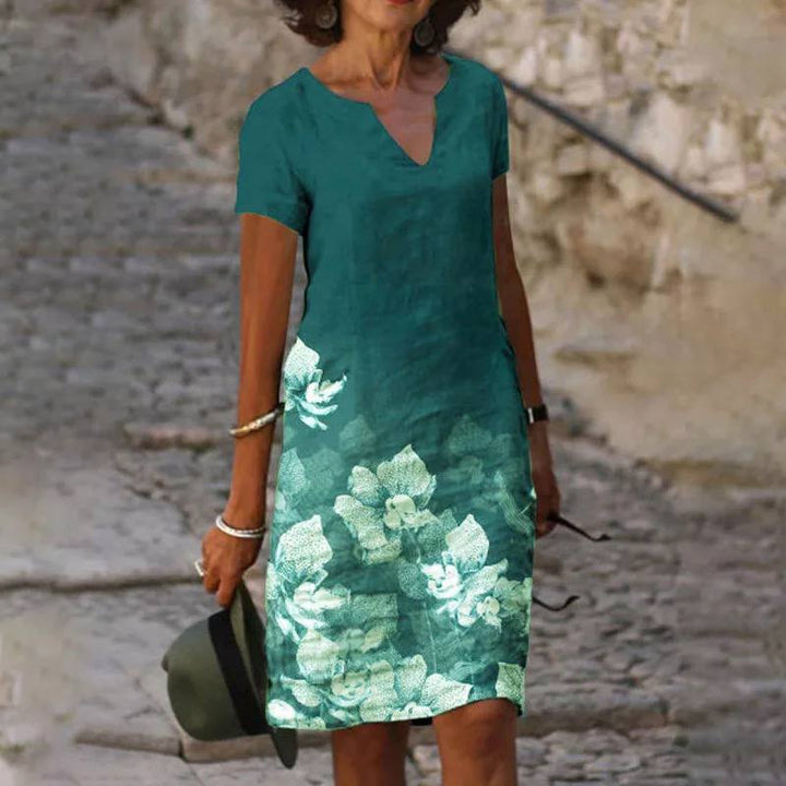 Judie | Short-sleeved Floral Summer Dress for Women | Mini