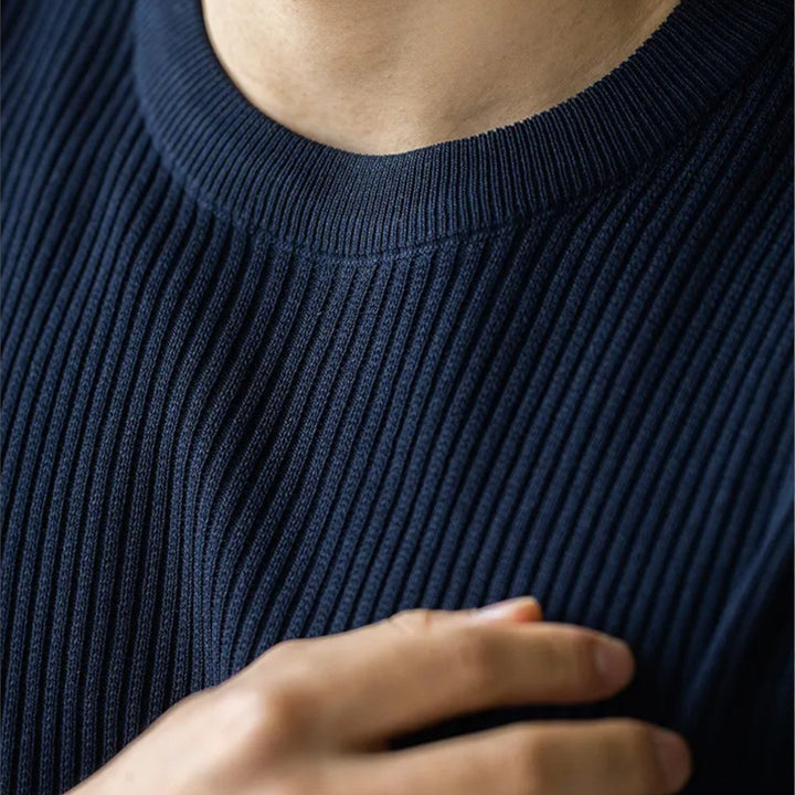 RL™ Men’s Ribbed Knit T Shirt Slim Fit Lightweight Summer Tee