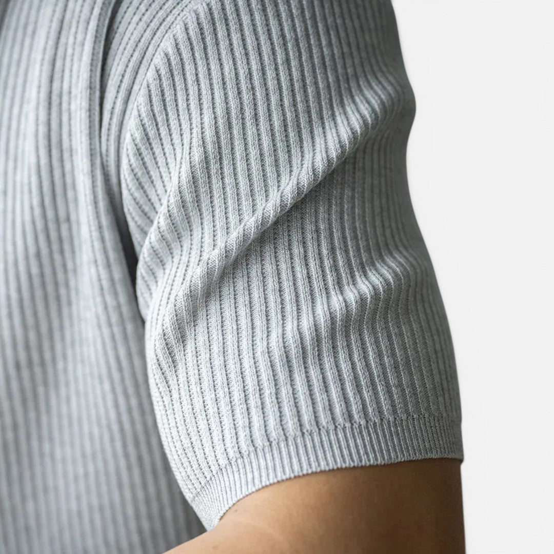 RL™ Men’s Ribbed Knit T Shirt Slim Fit Lightweight Summer Tee