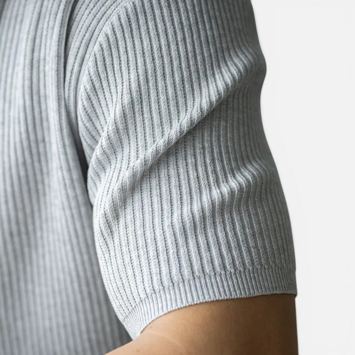 RL™ Men’s Ribbed Knit T Shirt Slim Fit Lightweight Summer Tee