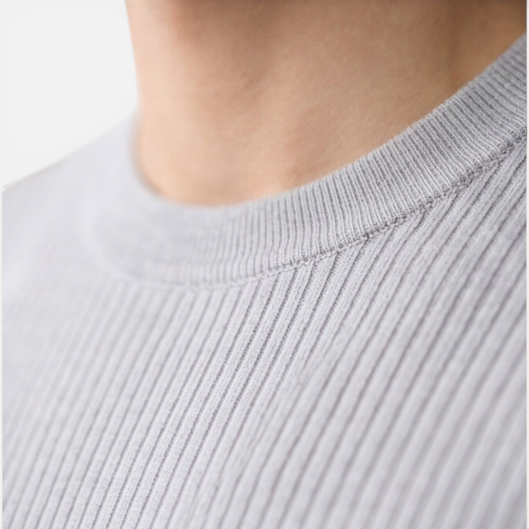 RL™ Men’s Ribbed Knit T Shirt Slim Fit Lightweight Summer Tee