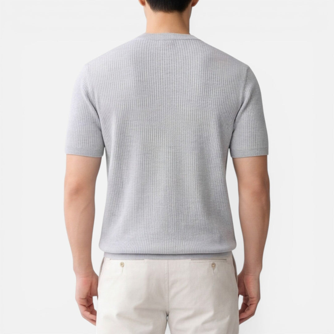 RL™ Men’s Ribbed Knit T Shirt Slim Fit Lightweight Summer Tee