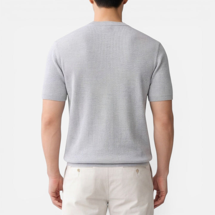 RL™ Men’s Ribbed Knit T Shirt Slim Fit Lightweight Summer Tee