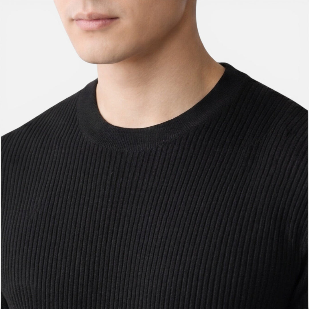 RL™ Men’s Ribbed Knit T Shirt Slim Fit Lightweight Summer Tee