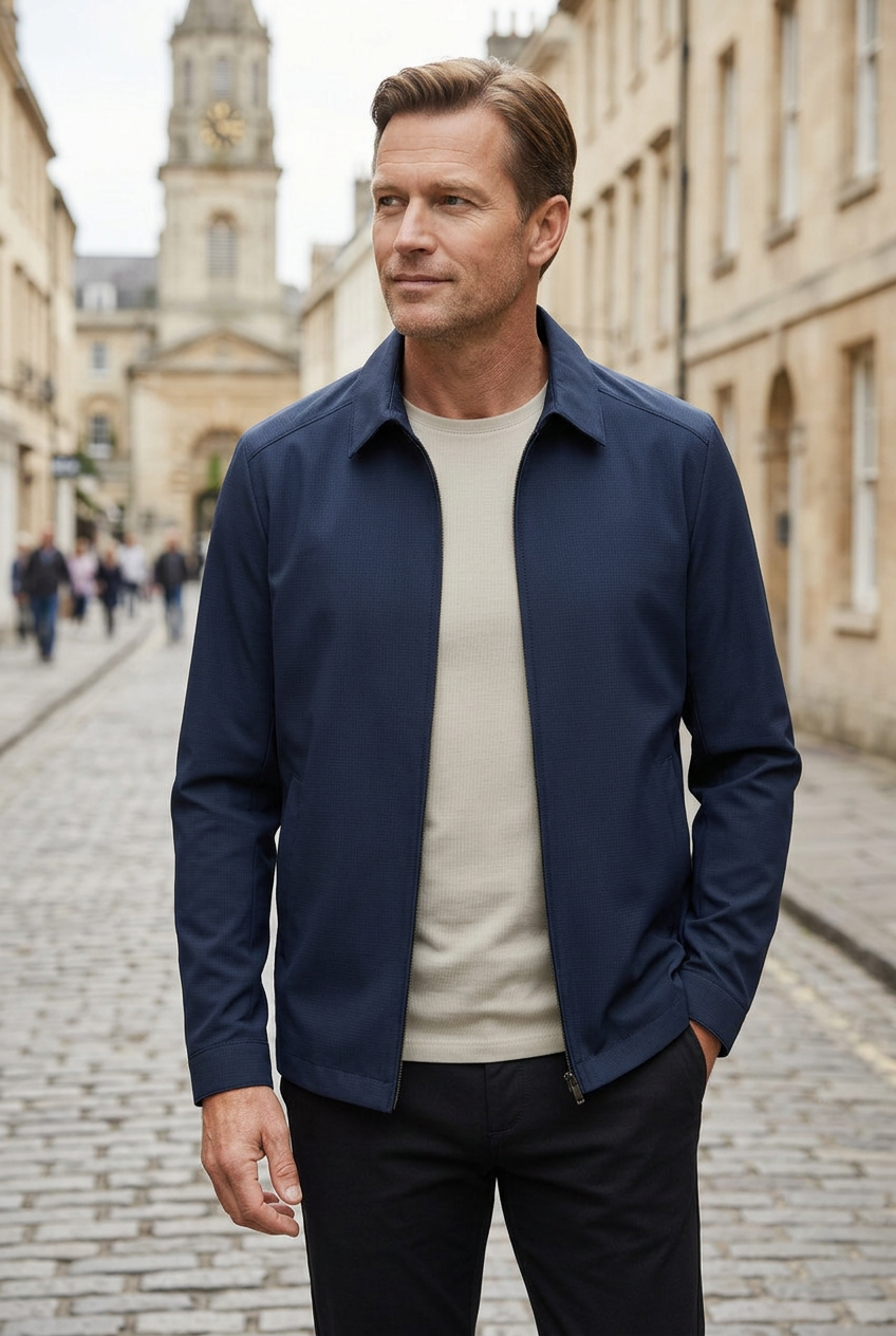 Men’s Harrington Jacket | Lightweight Zip-Up with Collar