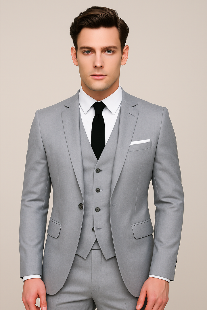 Men's 3-Piece Formal Slim Fit Suit - Single Breasted