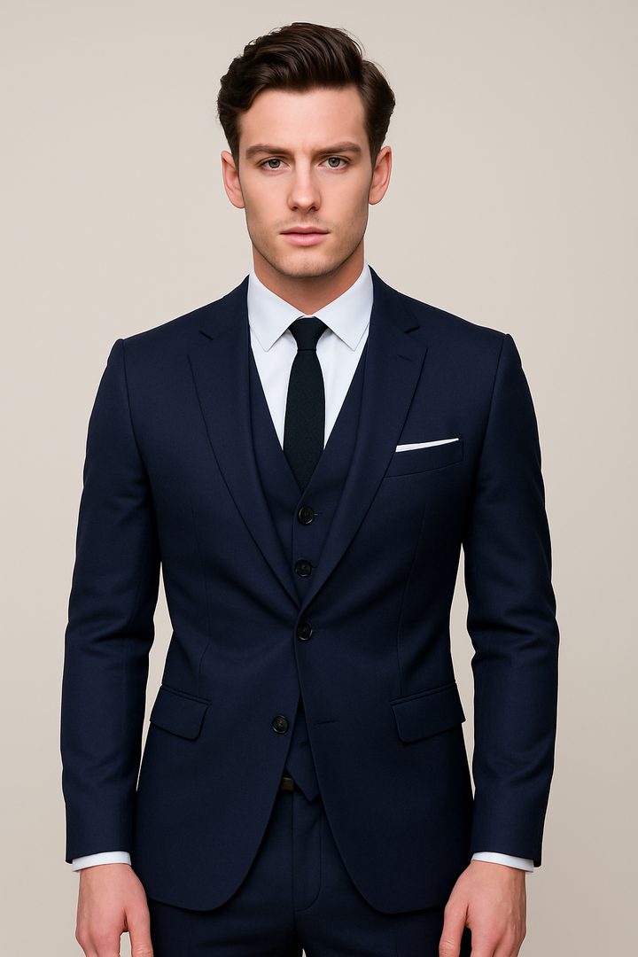 Men's 3-Piece Formal Slim Fit Suit - Single Breasted