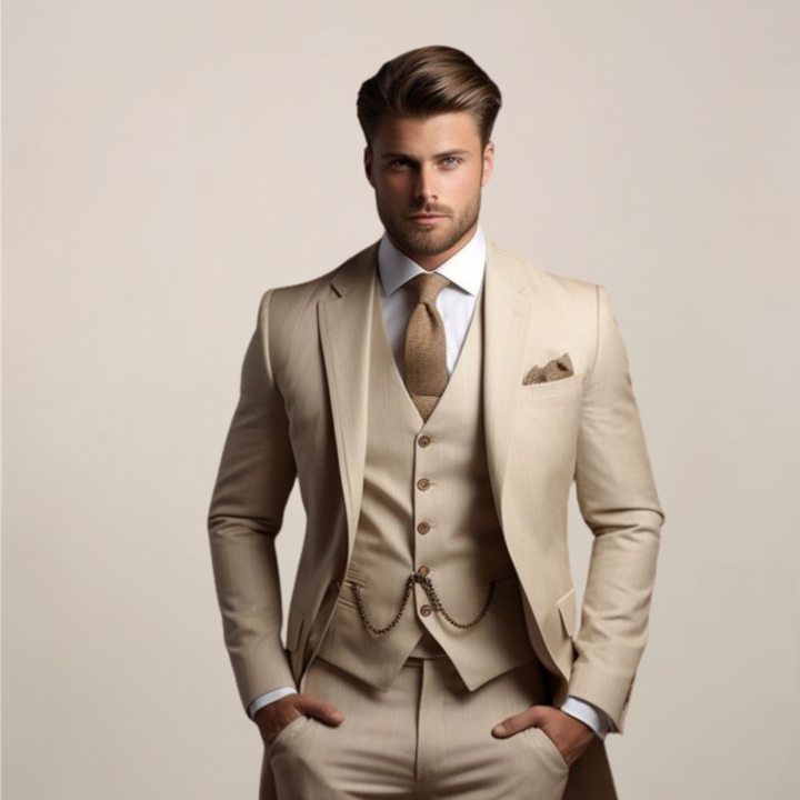 Men’s Structured Blazer Set | Three-Piece