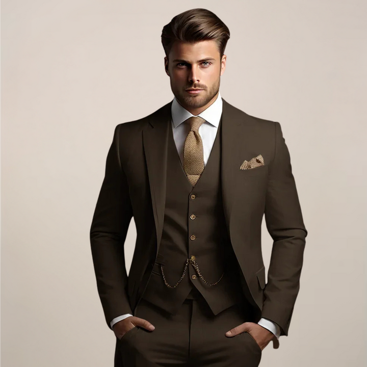 Men’s Structured Blazer Set | Three-Piece