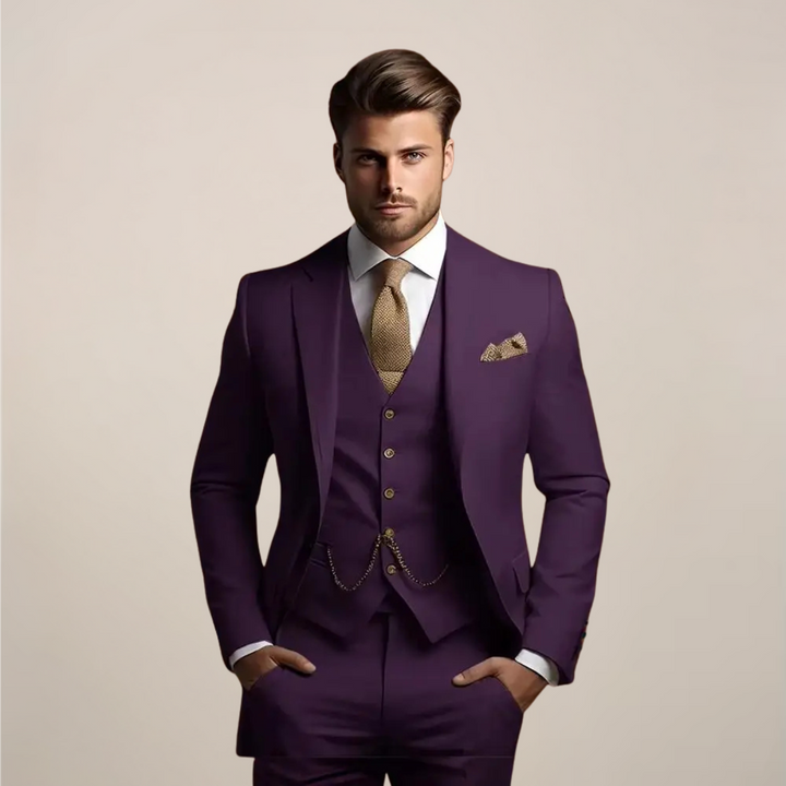 Men’s Structured Blazer Set | Three-Piece
