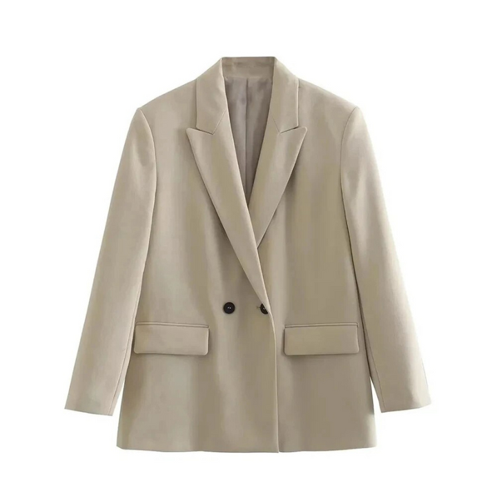 Women’s Oversized Blazer Coat | Longline Fit with Double-Breasted Design