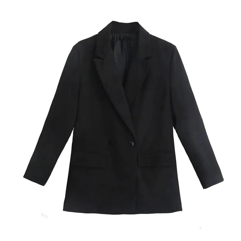 Women’s Oversized Blazer Coat | Longline Fit with Double-Breasted Design