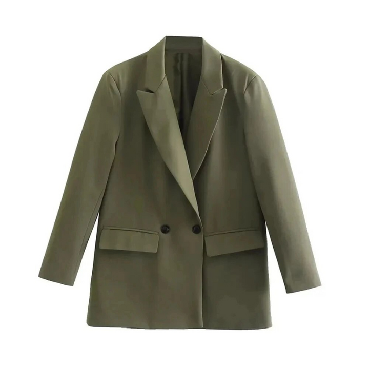 Women’s Oversized Blazer Coat | Longline Fit with Double-Breasted Design