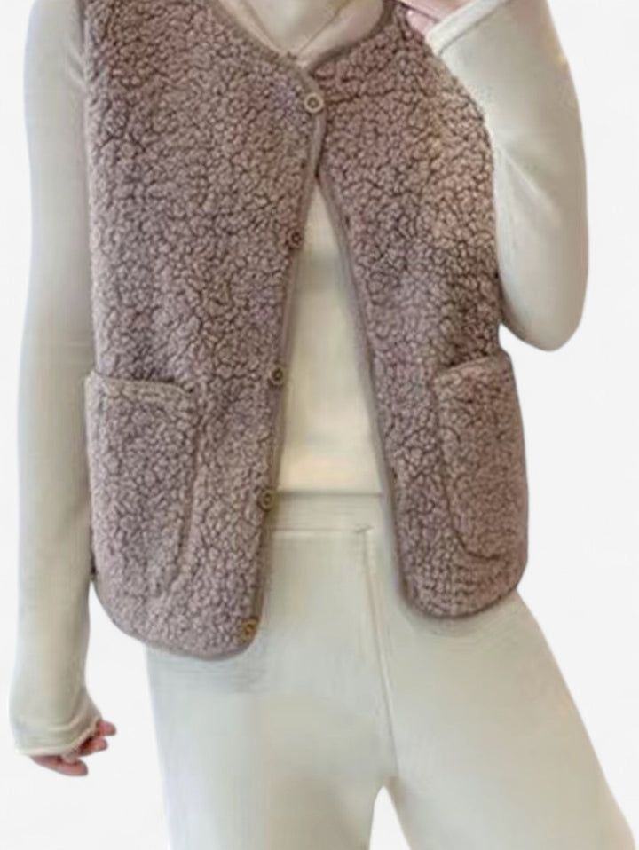 Women’s Sleeveless Button Down Gilet Vest