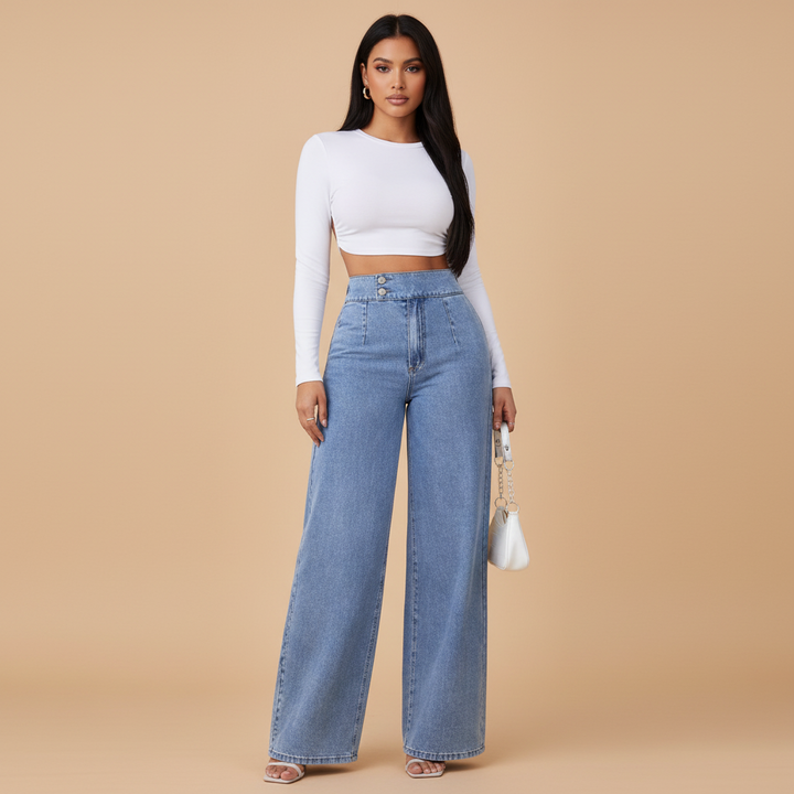 High Rise Wide Leg Jeans