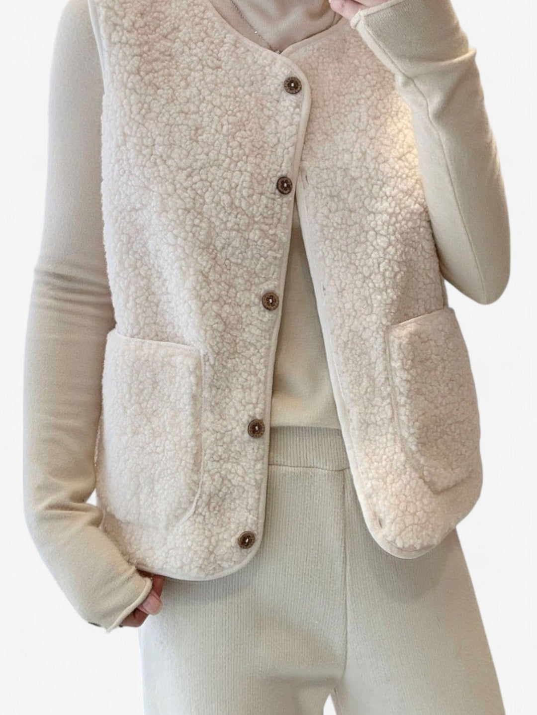 Women’s Sleeveless Button Down Gilet Vest