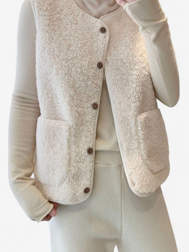 Women’s Sleeveless Button Down Gilet Vest