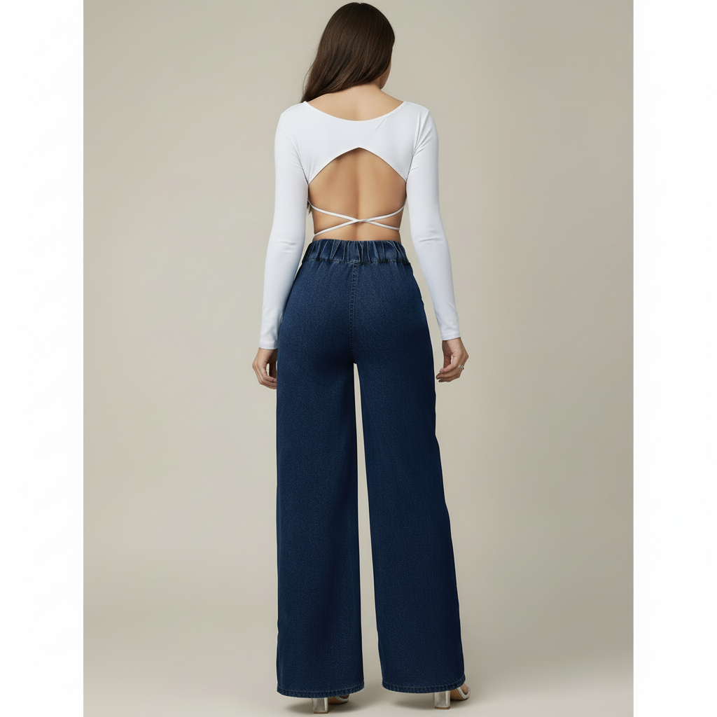 High Rise Wide Leg Jeans