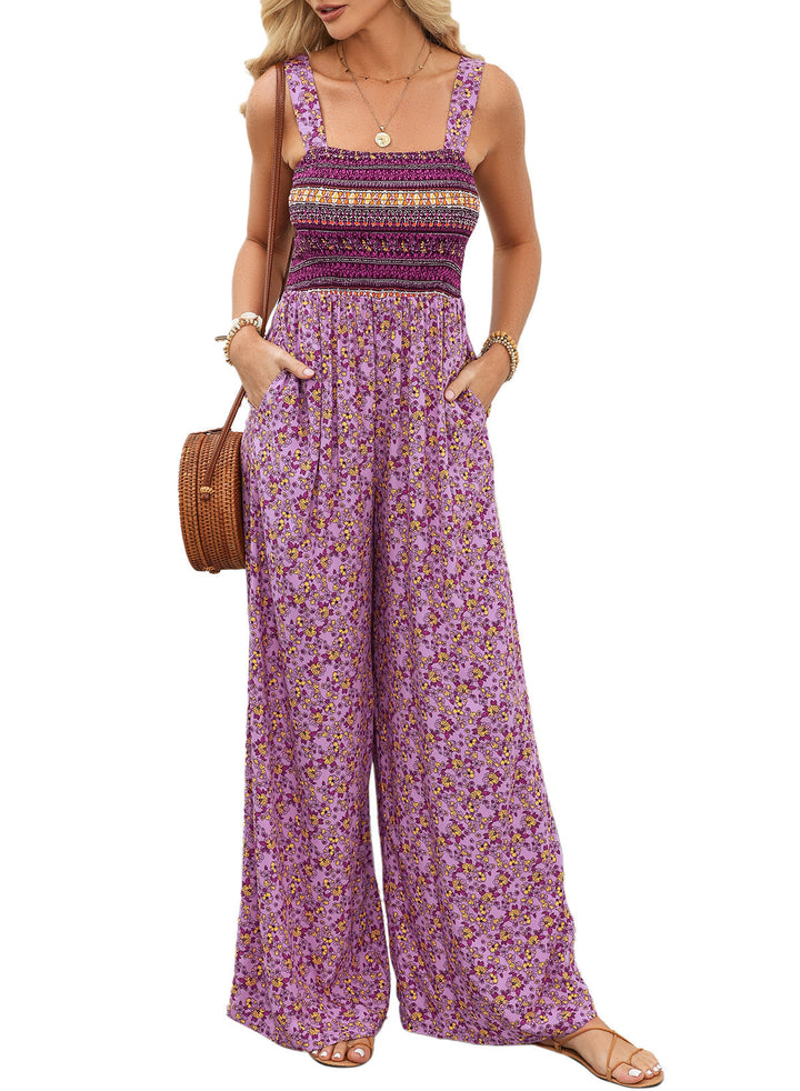 Beatrice | Women’s Elegant Spring Floral Wide-Leg Jumpsuit