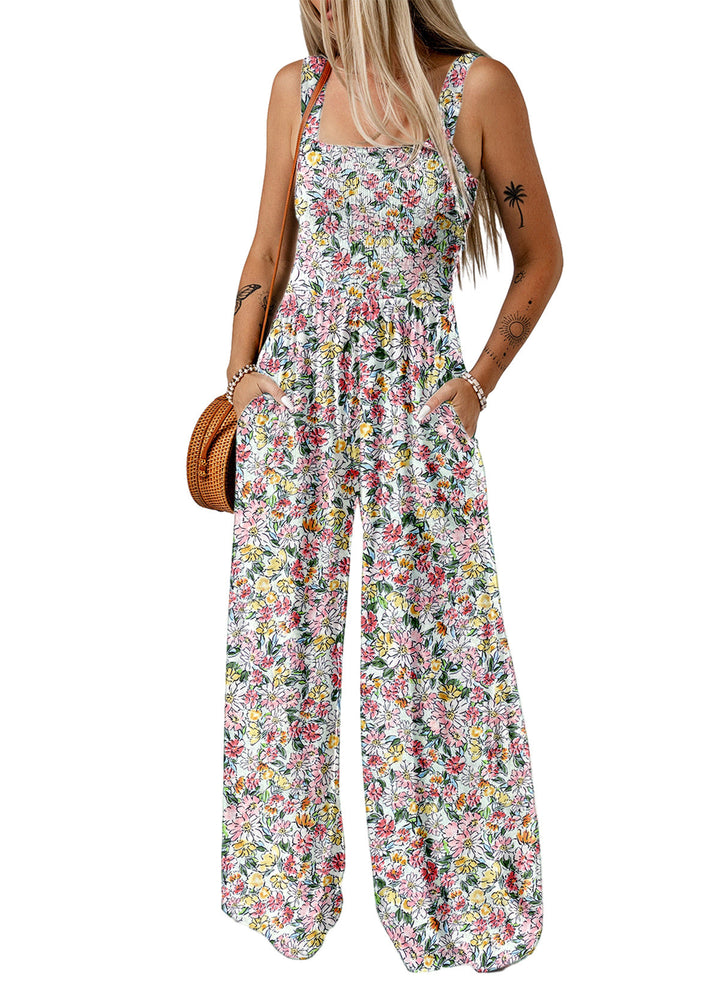 Beatrice | Women’s Elegant Spring Floral Wide-Leg Jumpsuit