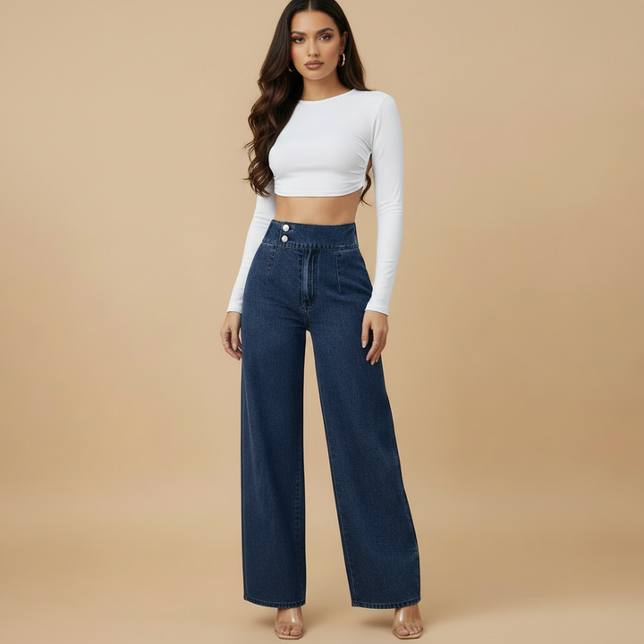 High Rise Wide Leg Jeans