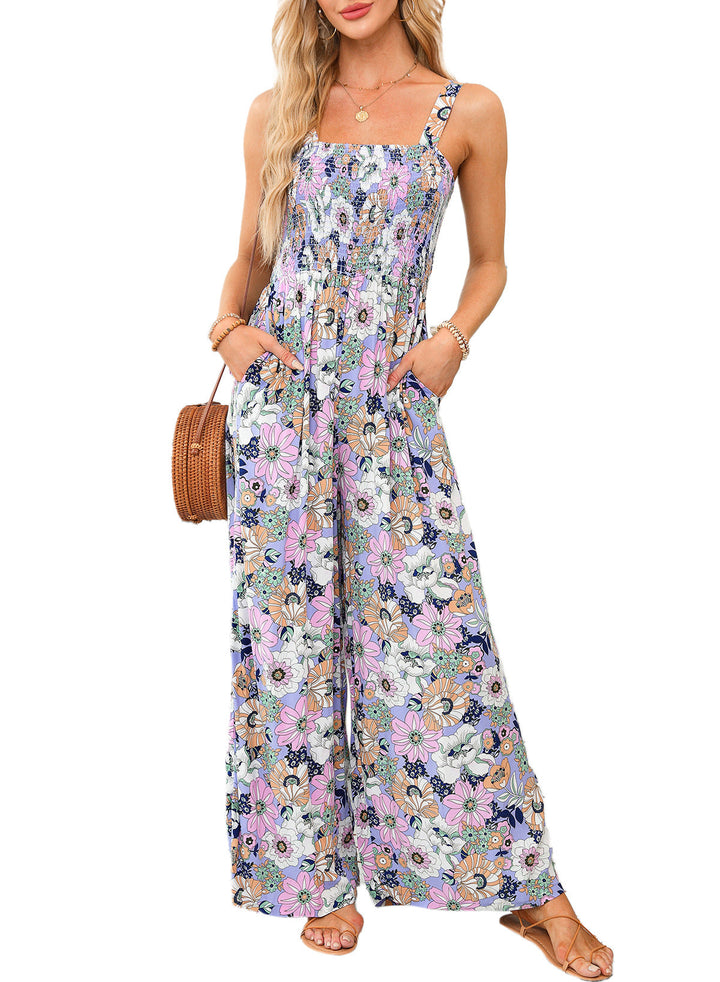 Beatrice | Women’s Elegant Spring Floral Wide-Leg Jumpsuit