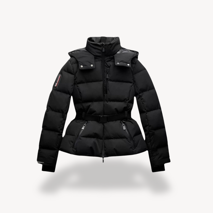 Joneex | Women's Puffer Jacket – Belted, Water-Resistant
