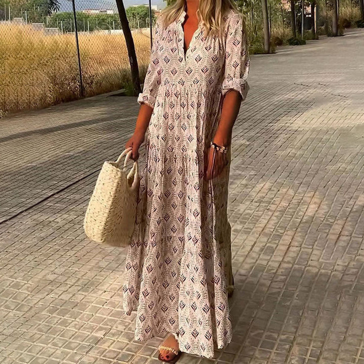 Alice | Women Long Sleeve Summer Boho Print Dress