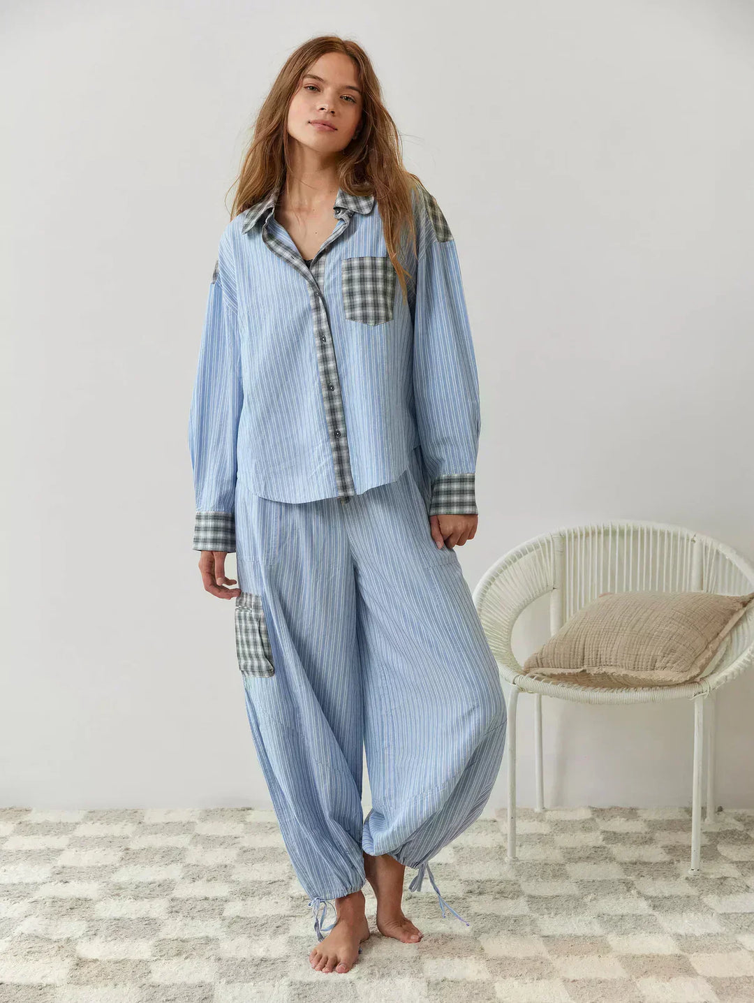 Natalie | Women Spring Plaid Two Piece Set