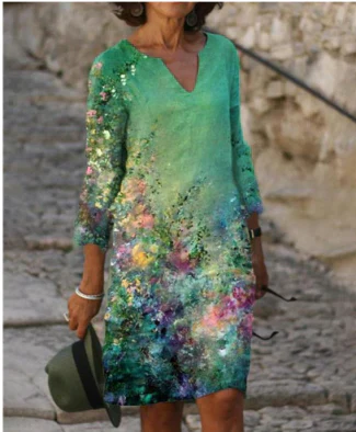 Nissa | Summer Dress with Graphic Print for Women | Mini