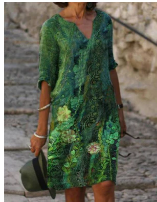 Nissa | Summer Dress with Graphic Print for Women | Mini