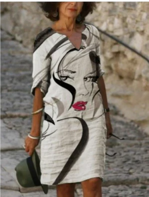 Nissa | Summer Dress with Graphic Print for Women | Mini