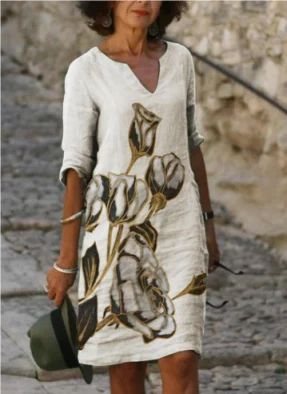 Nissa | Summer Dress with Graphic Print for Women | Mini