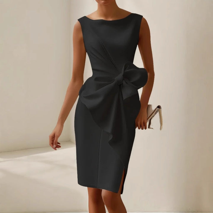 Keira | Women’s Midi Mother Of The Bride Dress with Front Bow