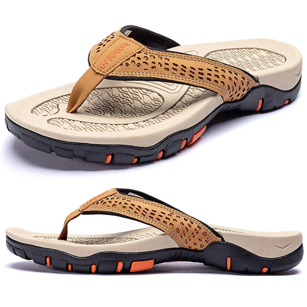 Men's Athletic Flip Flops With Orthopedic Arch Support