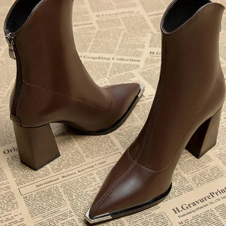 Abigail | Women’s Spring Pointed Heel Ankle Boots