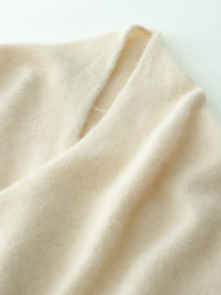 Women’s Cashmere Wrap Sweater – Soft Crossover Knit for Effortless Elegance