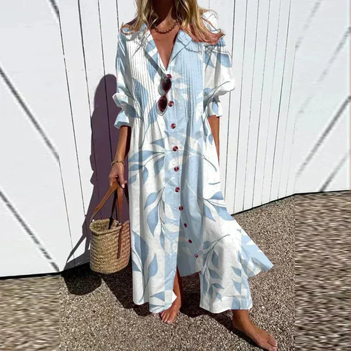 Ayla | Boho Summer Dress with V-Neck for Women | Maxi