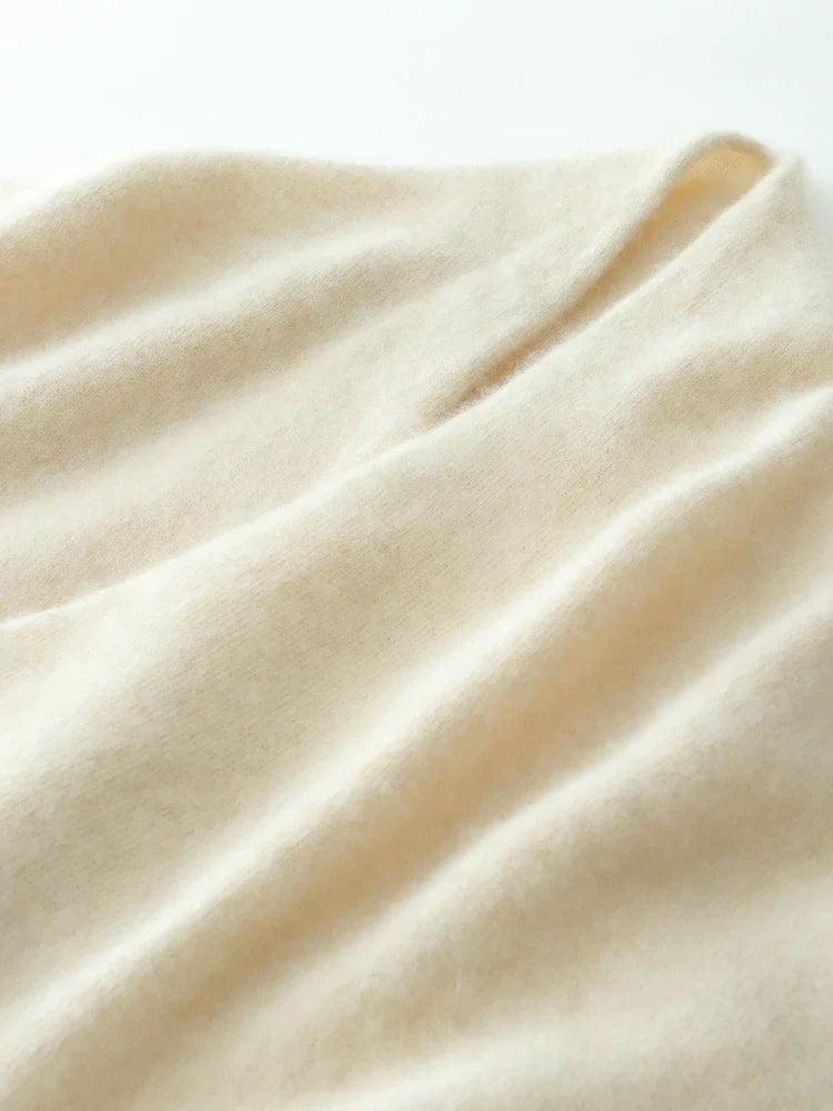 Women’s Cashmere Wrap Sweater – Soft Crossover Knit for Effortless Elegance