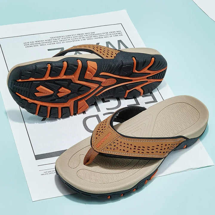 Men's Athletic Flip Flops With Orthopedic Arch Support