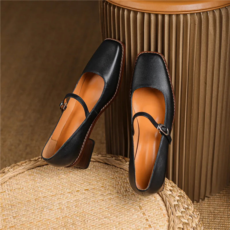 Daisy | Women’s Spring Strap Block Heel Shoes