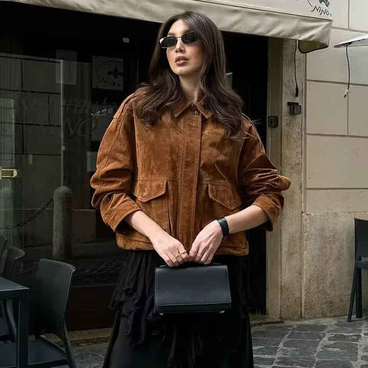 Samantha | Women’s Classic Streetwear Front Pocket Jacket